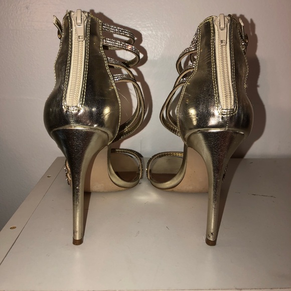 Gold Crystal Steve Madden Heels - Picture 3 of 4